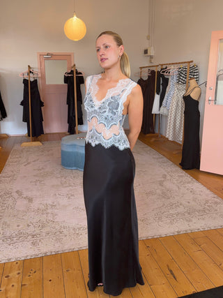 Visions Lace Dress - Black & White