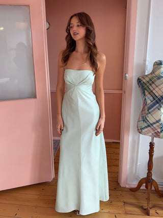 Vintage Espresso Dress - Mint