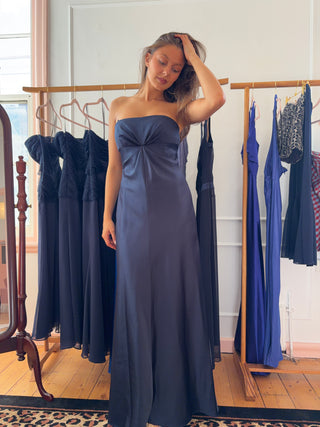 Vintage Espresso Dress - Navy