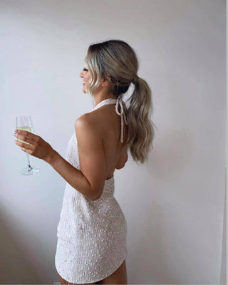 Jacquemus Halterneck Fringed Mini Dress